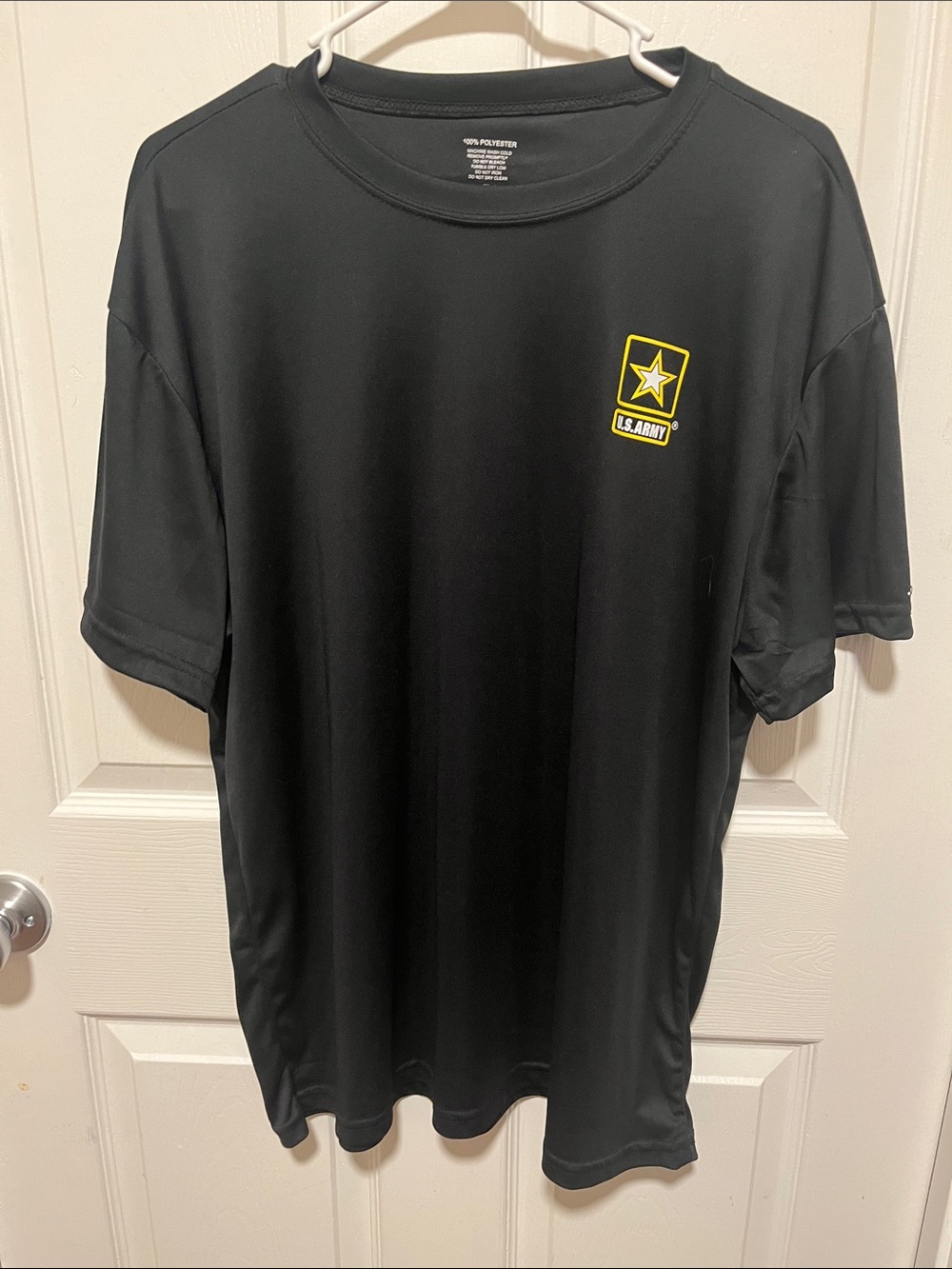 U.S. Army Black Tee with Yellow Logo - Short Sleeve